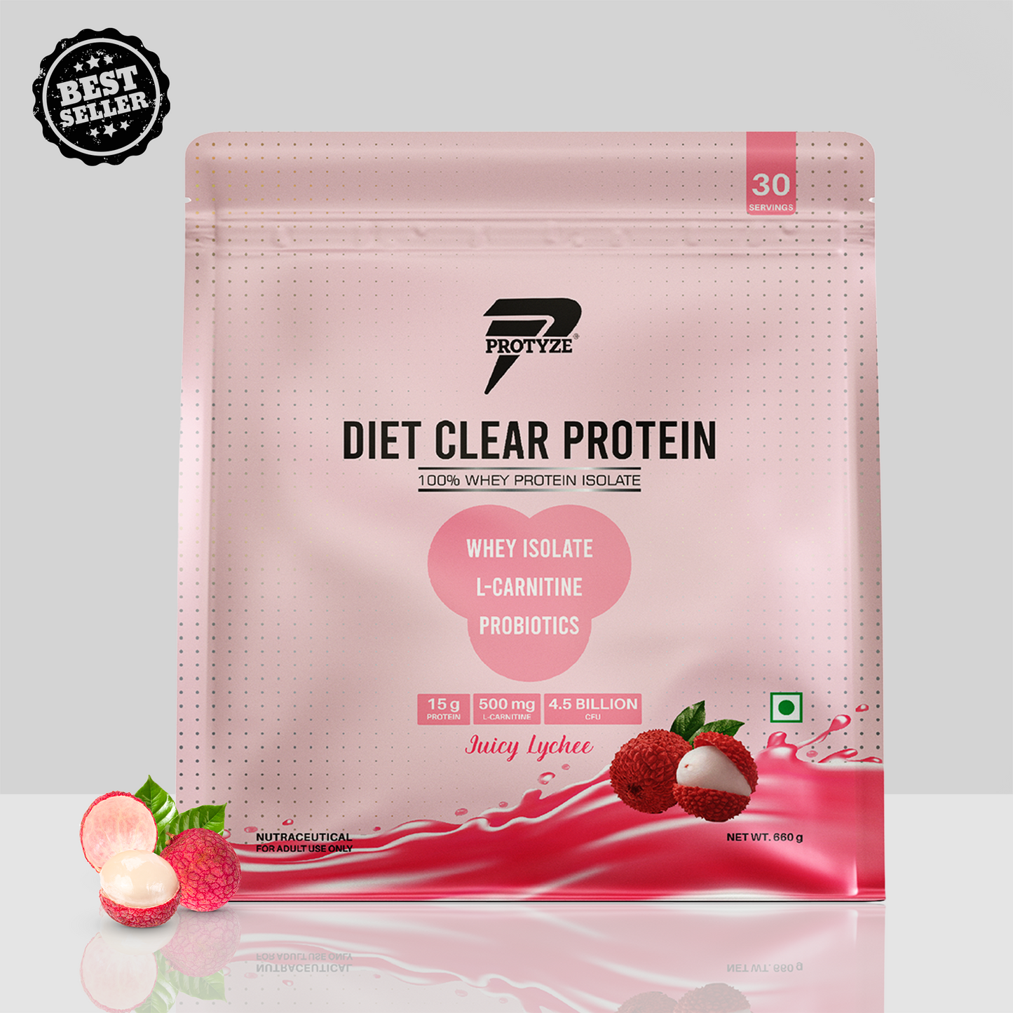 Diet Clear Protein, Juicy Lychee (30 Serving Pouch)