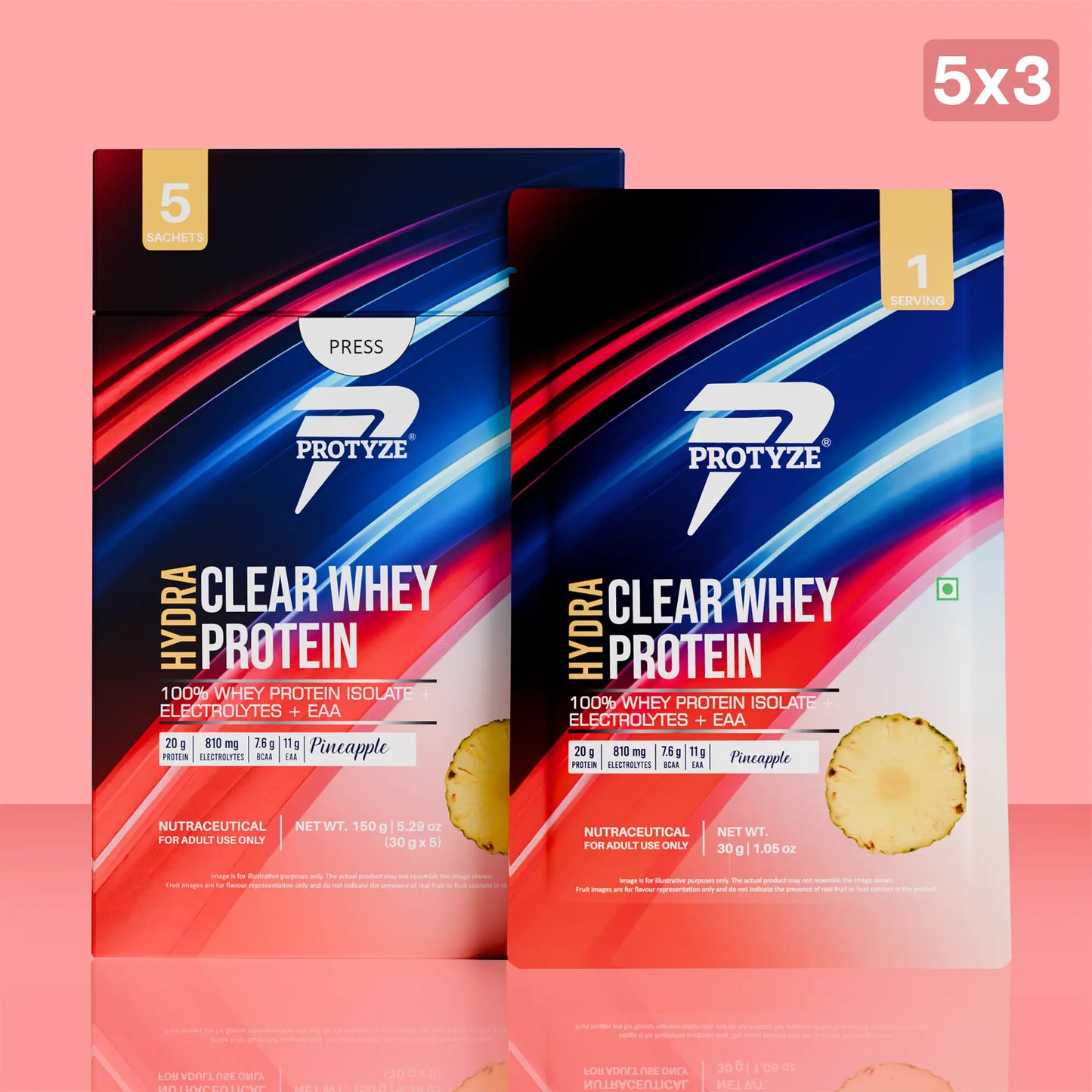 Hydra Clear Whey Protein, Pineapple ( Pack of 15 Sachets )