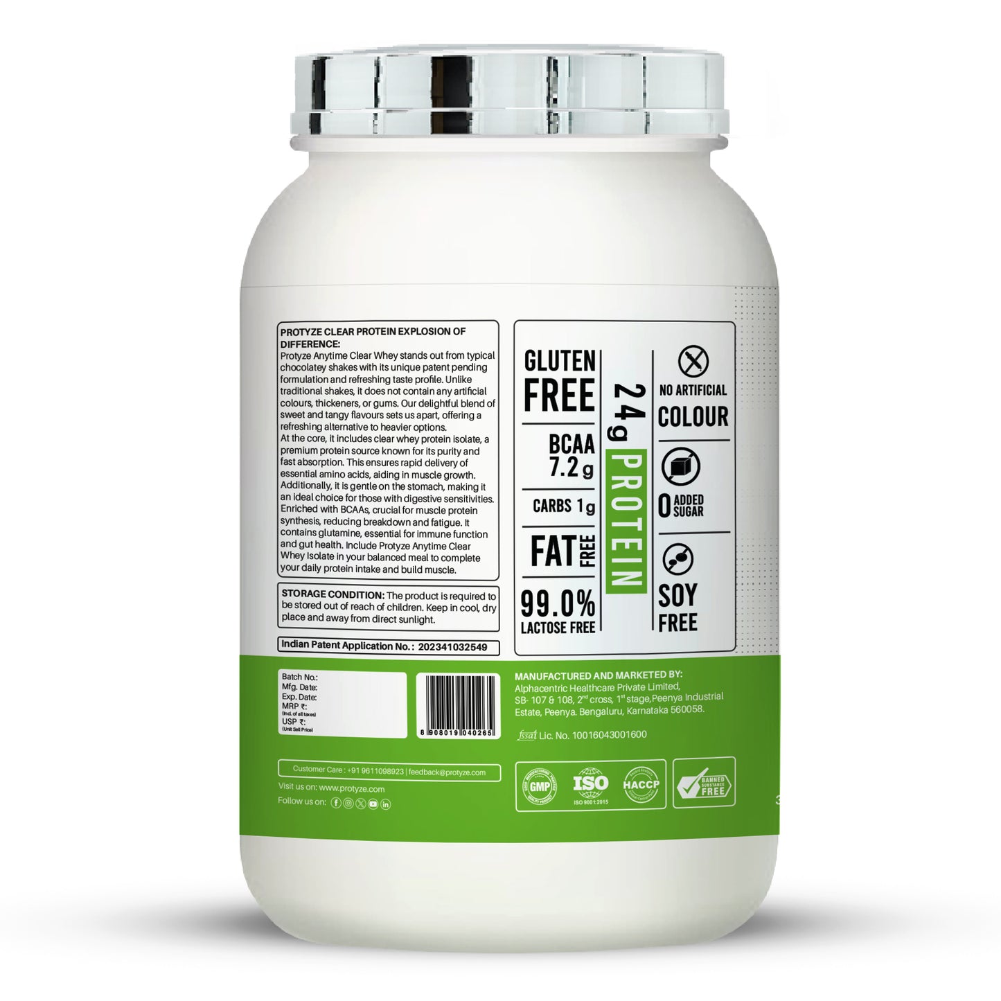 Anytime Clear Whey Protein Isolate, Nimbu Pani (30 Servings)