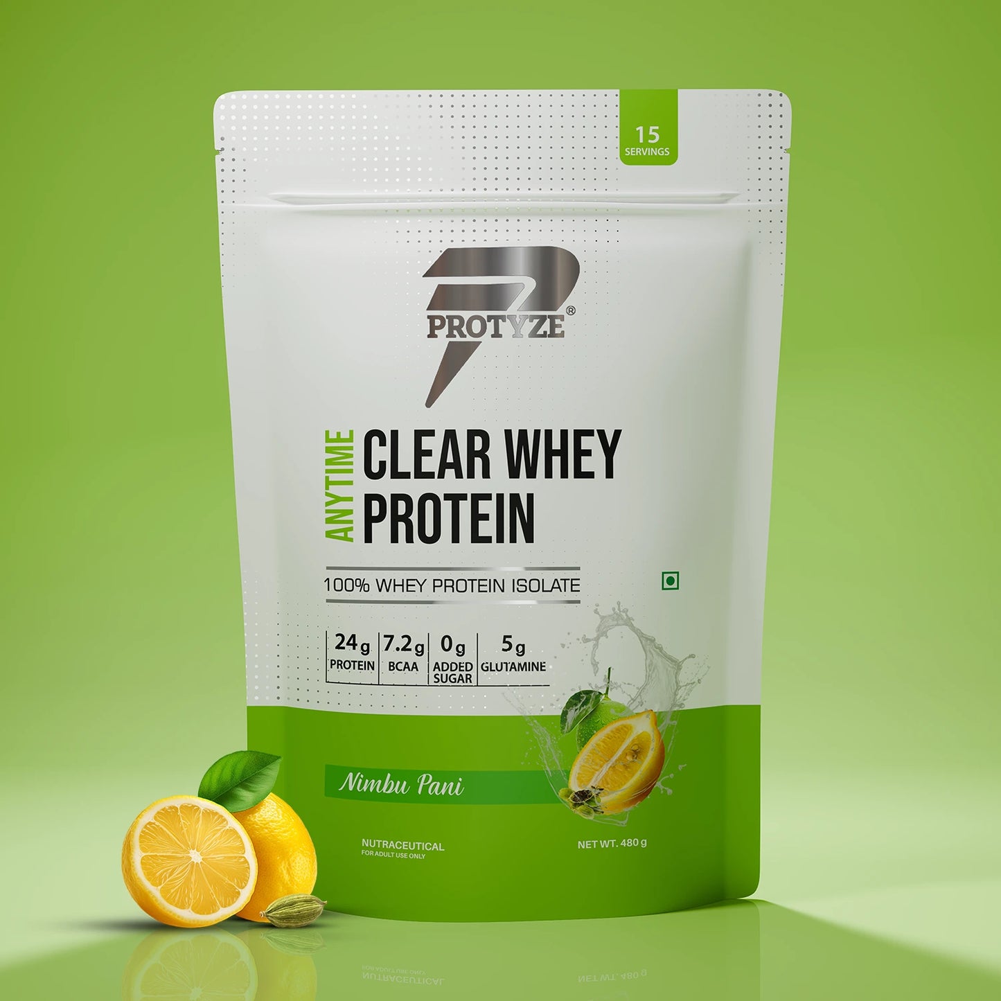 Anytime Clear Whey Protein, Nimbu Pani 15 Servings