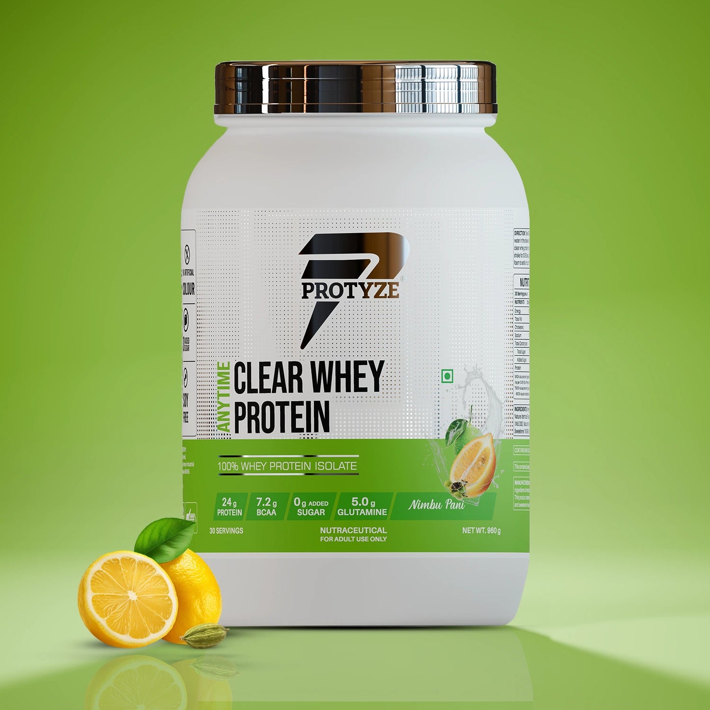 Anytime Clear Whey Protein Isolate, Nimbu Pani (30 Servings)