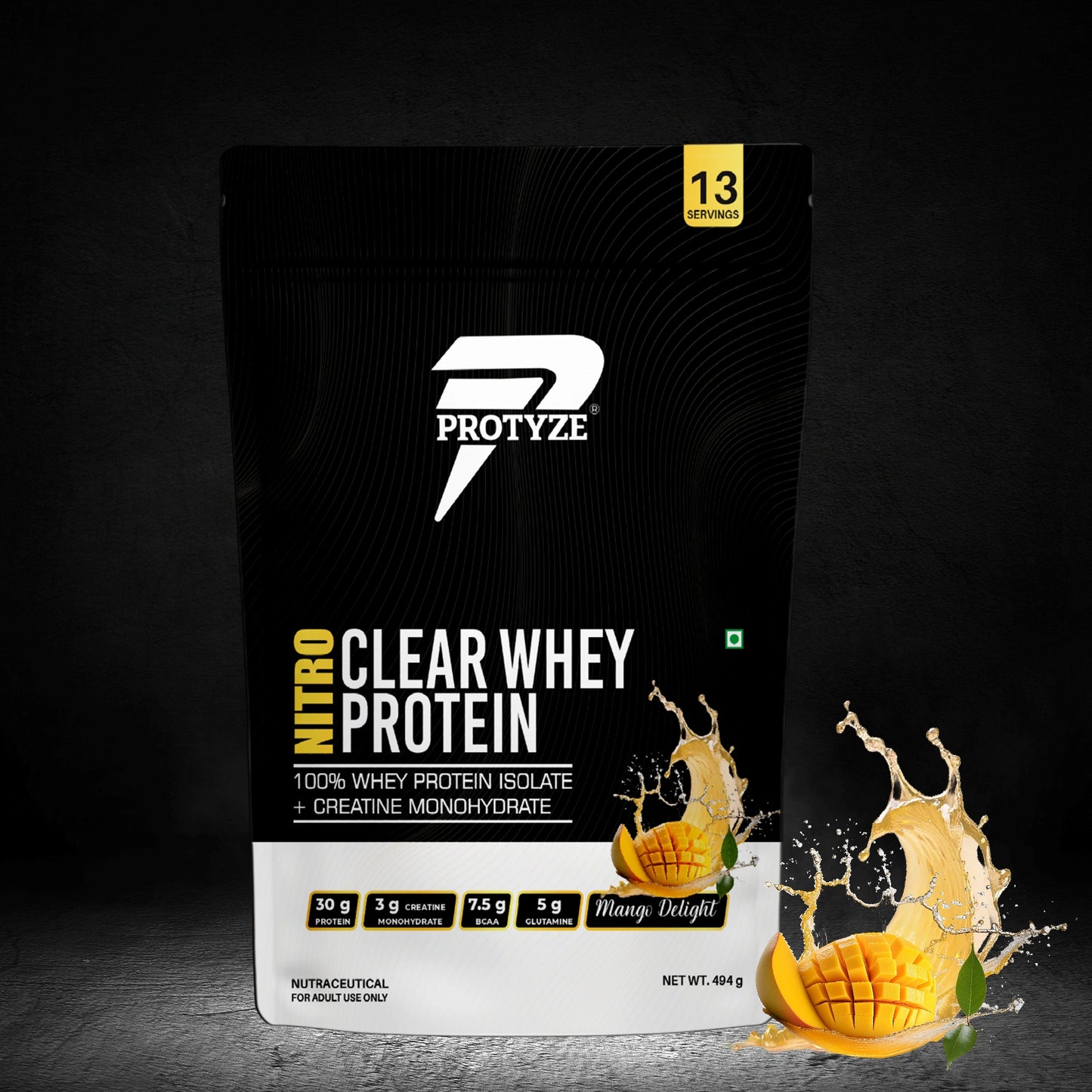 Nitro Clear Whey Protein Isolate, Mango Delight 13 Servings