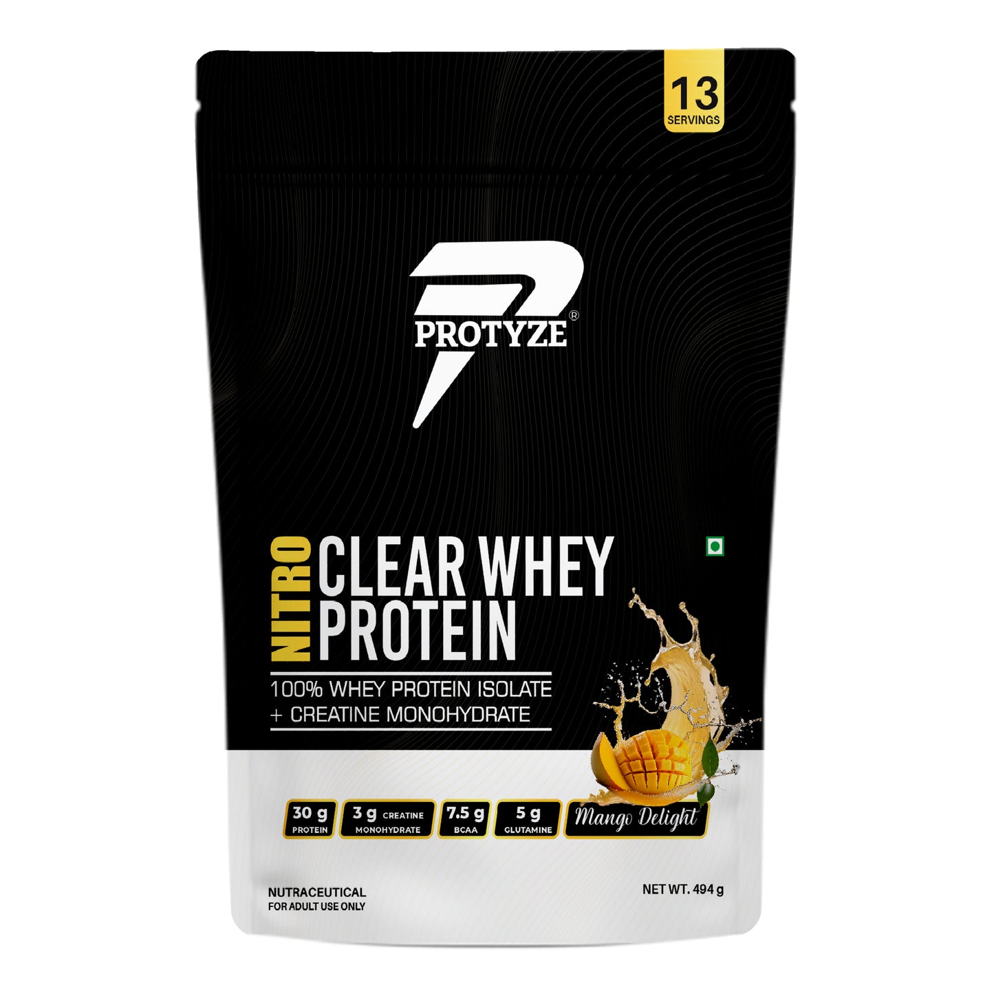 Nitro Clear Whey Protein Isolate, Mango Delight 13 Servings