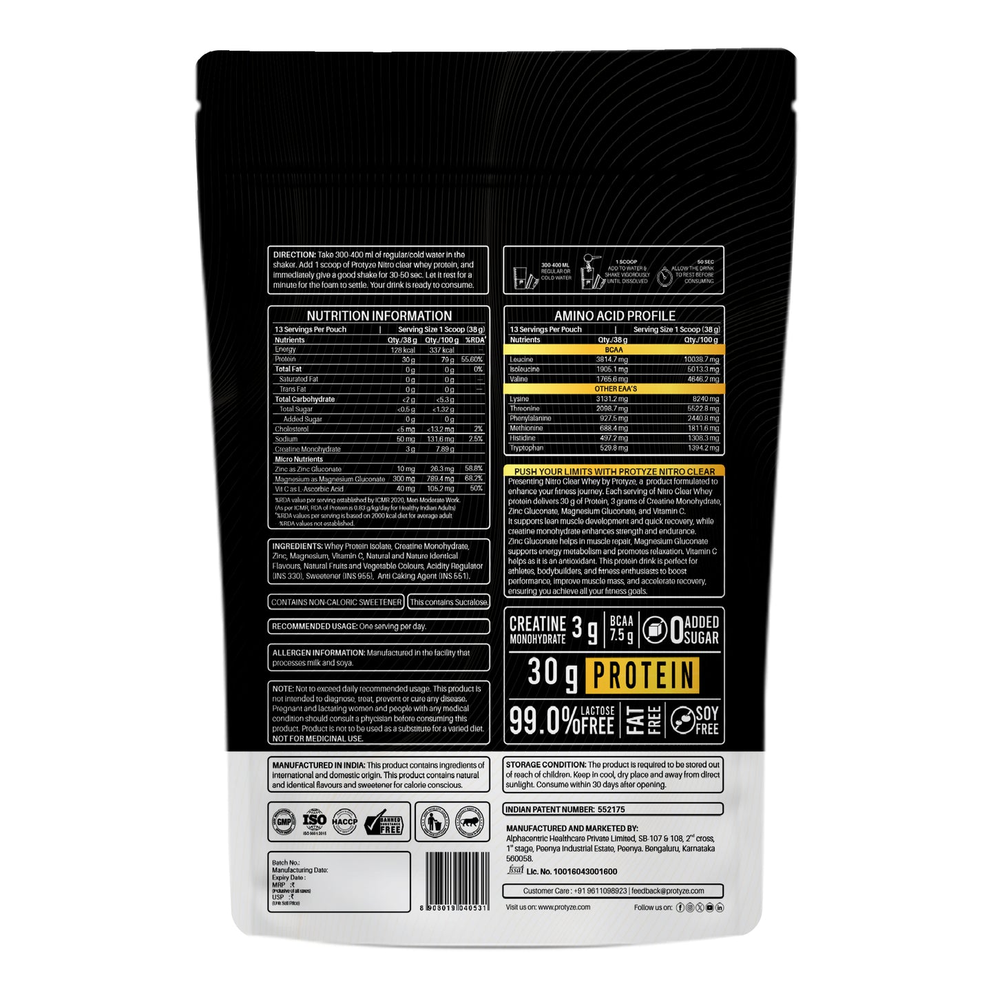 Nitro Clear Whey Protein Isolate, Pink Guava 13 Servings