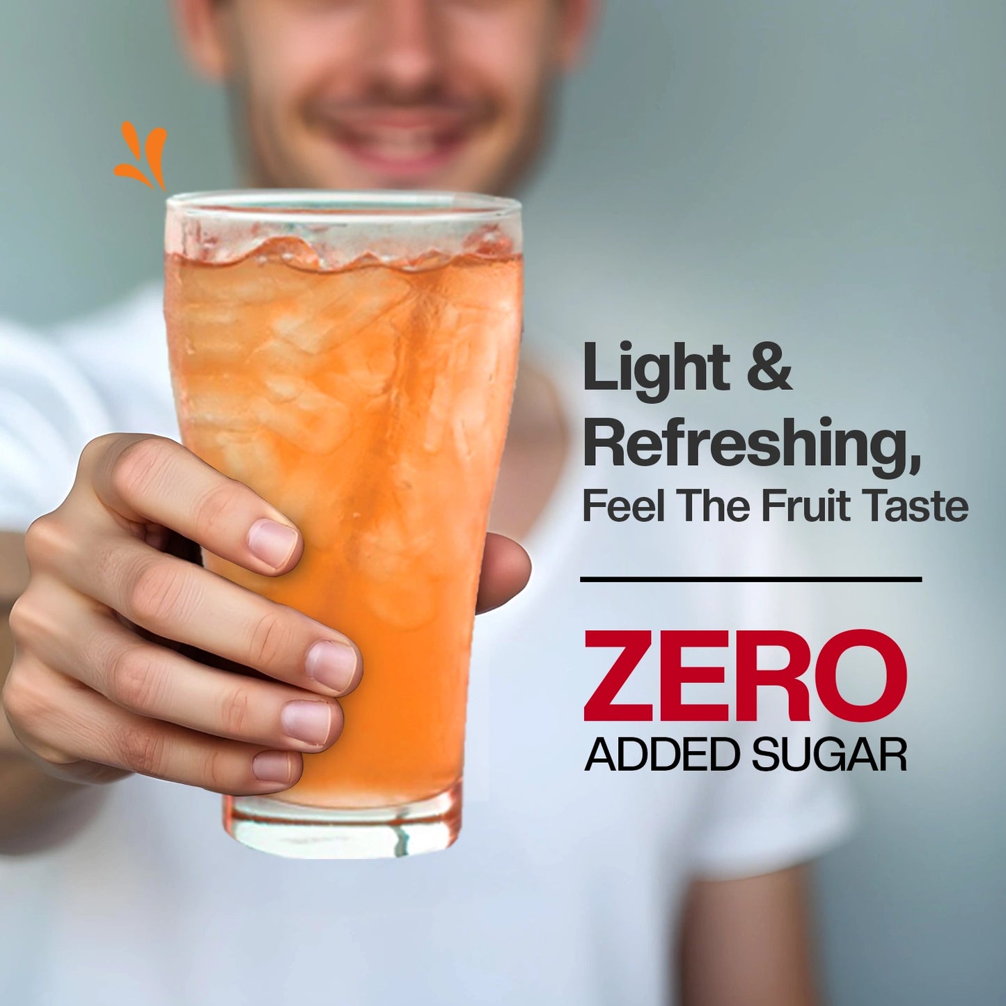Anytime Clear Whey Protein Isolate, Orange Squash + Tritan Shaker with Breaker Ball.