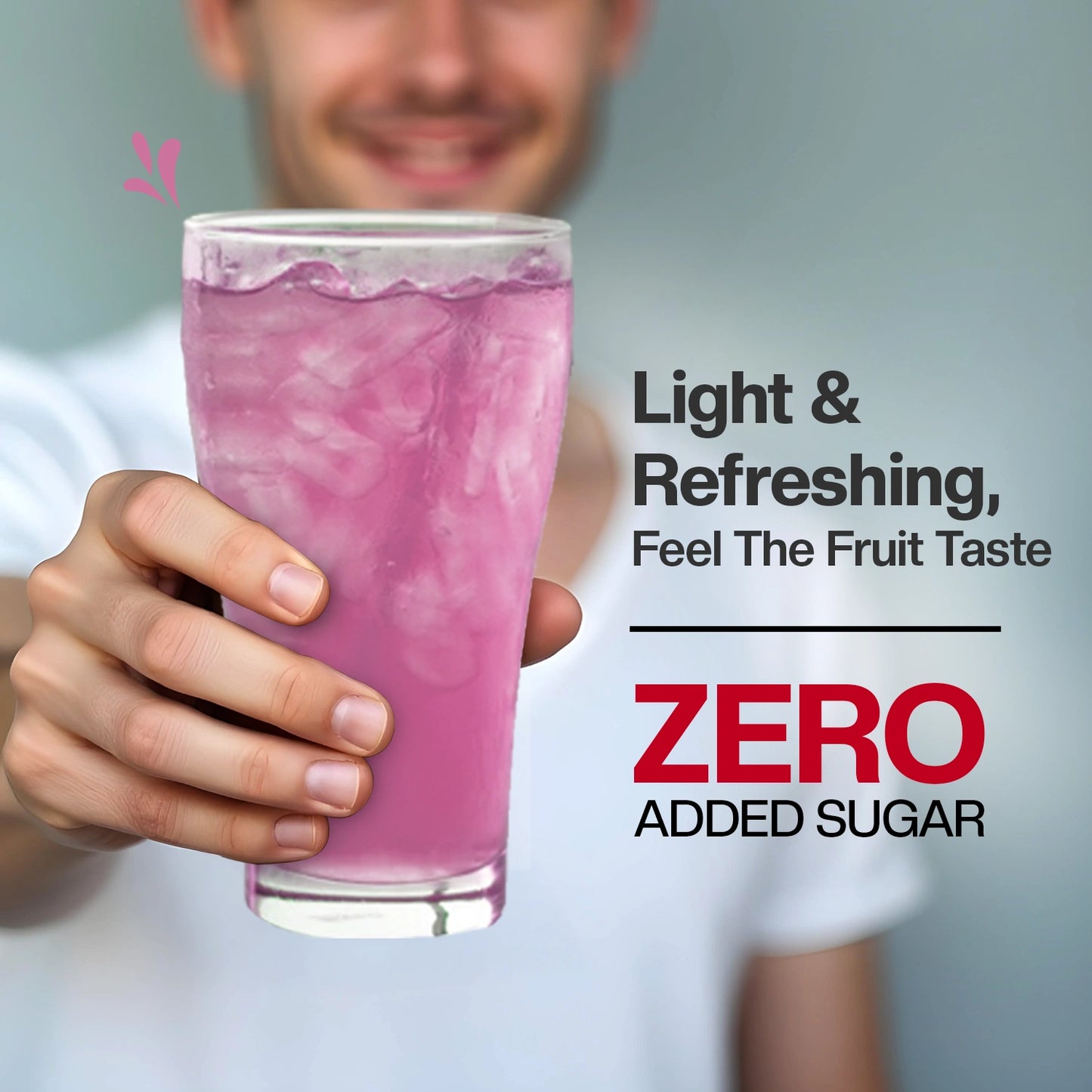 Anytime Clear Whey Protein Isolate, Royal Rose + Tritan Shaker with Breaker Ball.