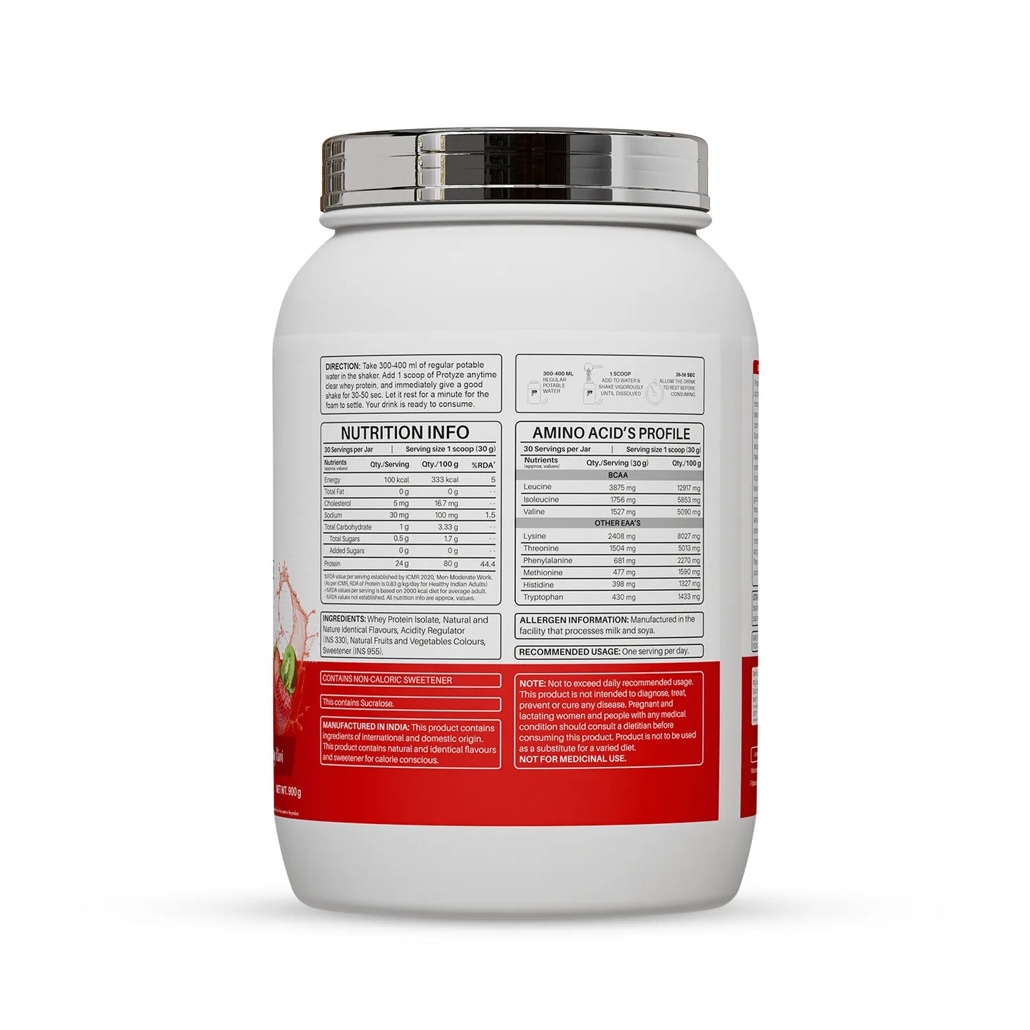 Anytime Clear Whey Protein Isolate, Strawberry Kiwi (30 Servings)