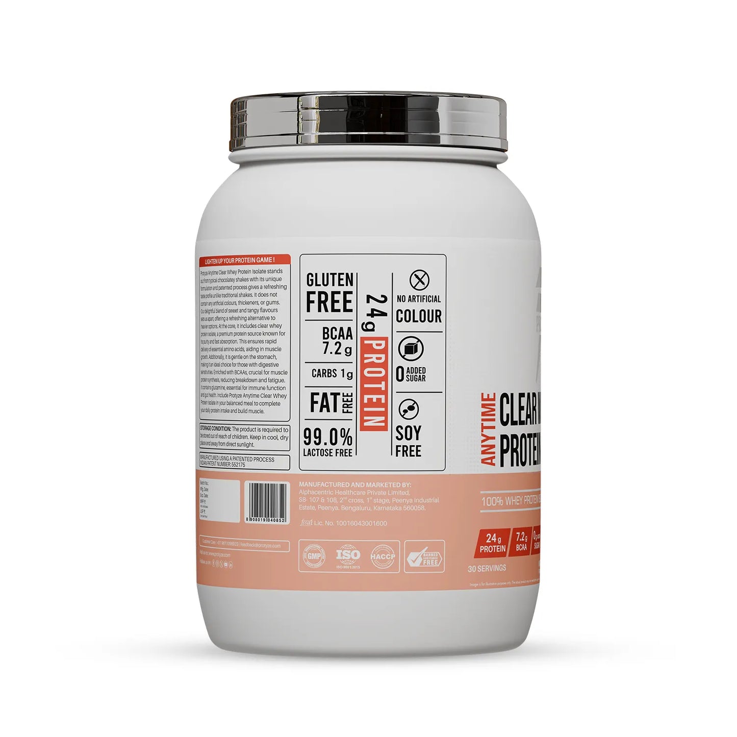 Anytime Clear Whey Protein Isolate, Pink Guava (30 Servings)