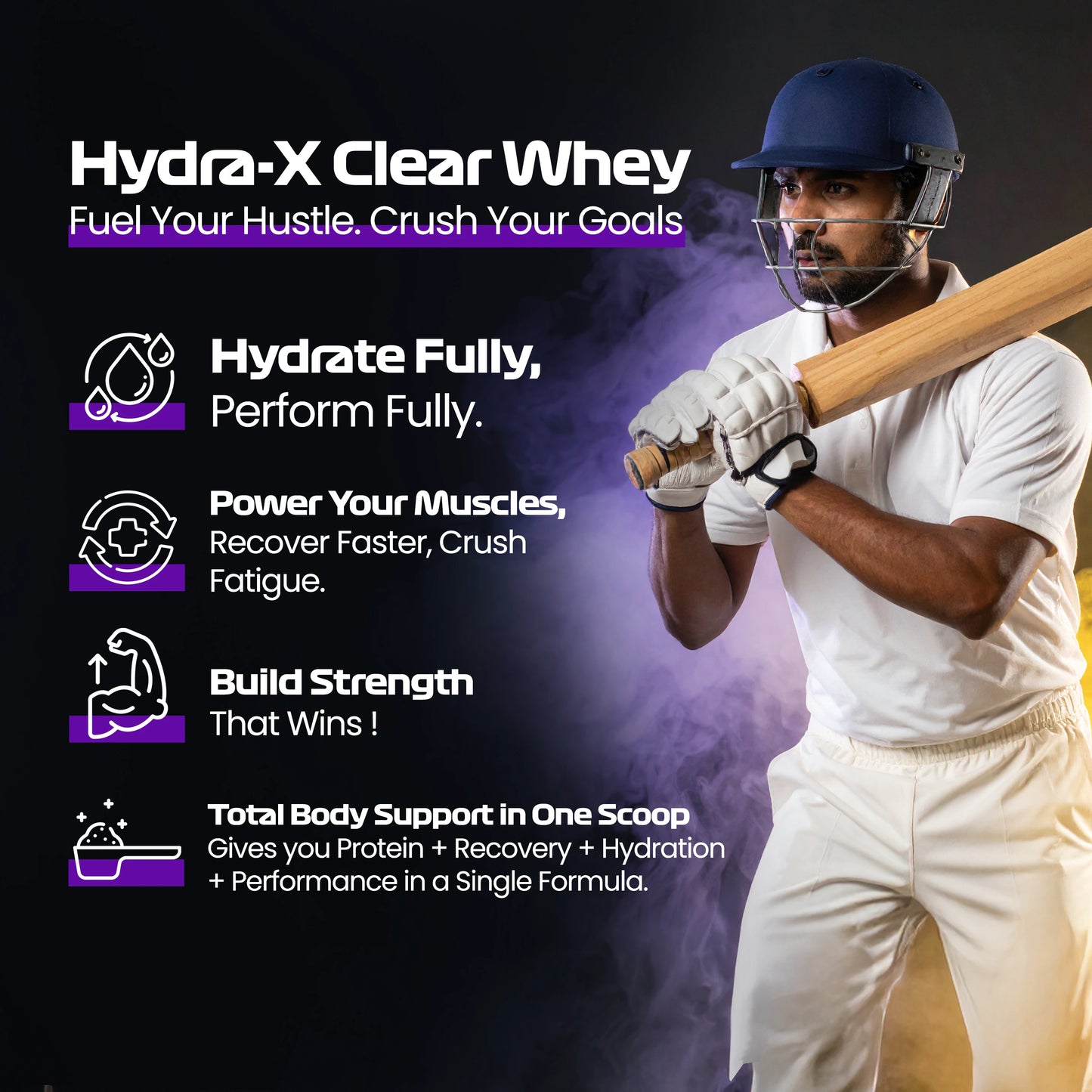 Hydra-X Clear Whey Protein, Fruit Punch ( Pack of 12 Sachets )