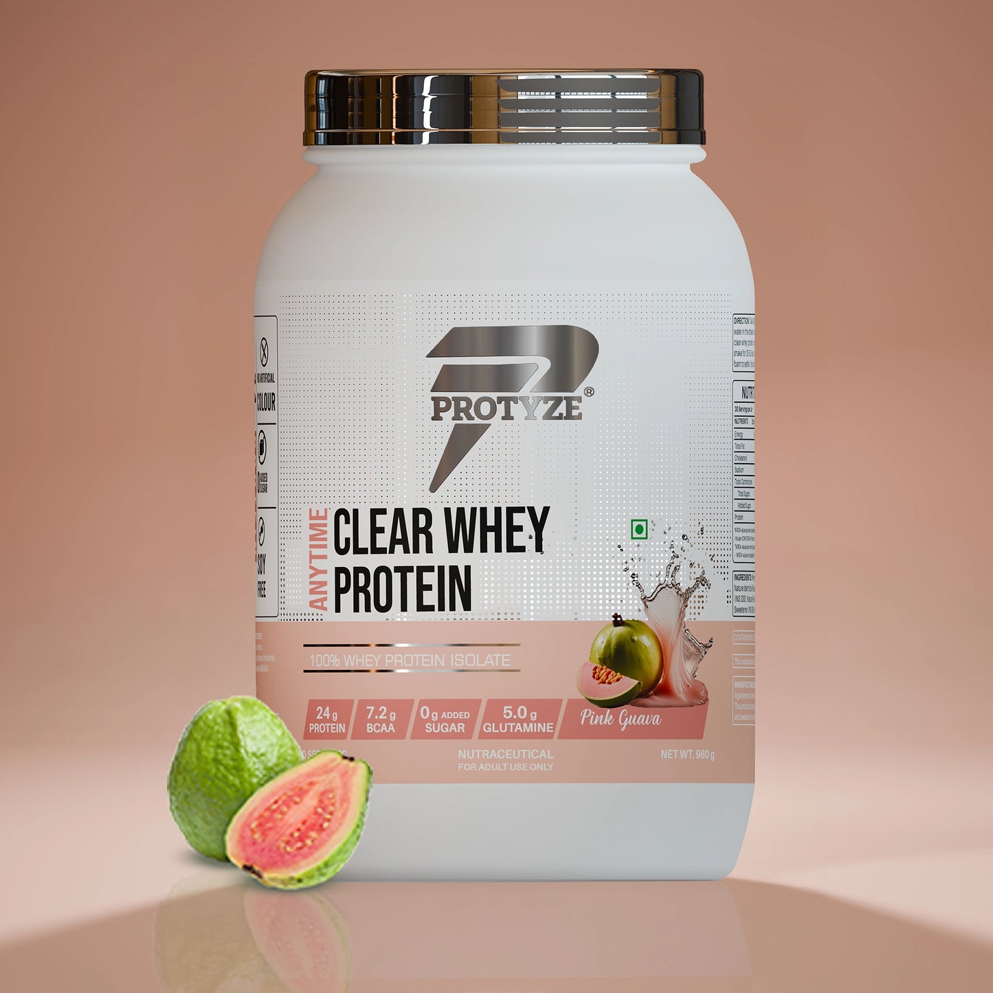 Anytime Clear Whey Protein Isolate, Pink Guava (30 Servings)