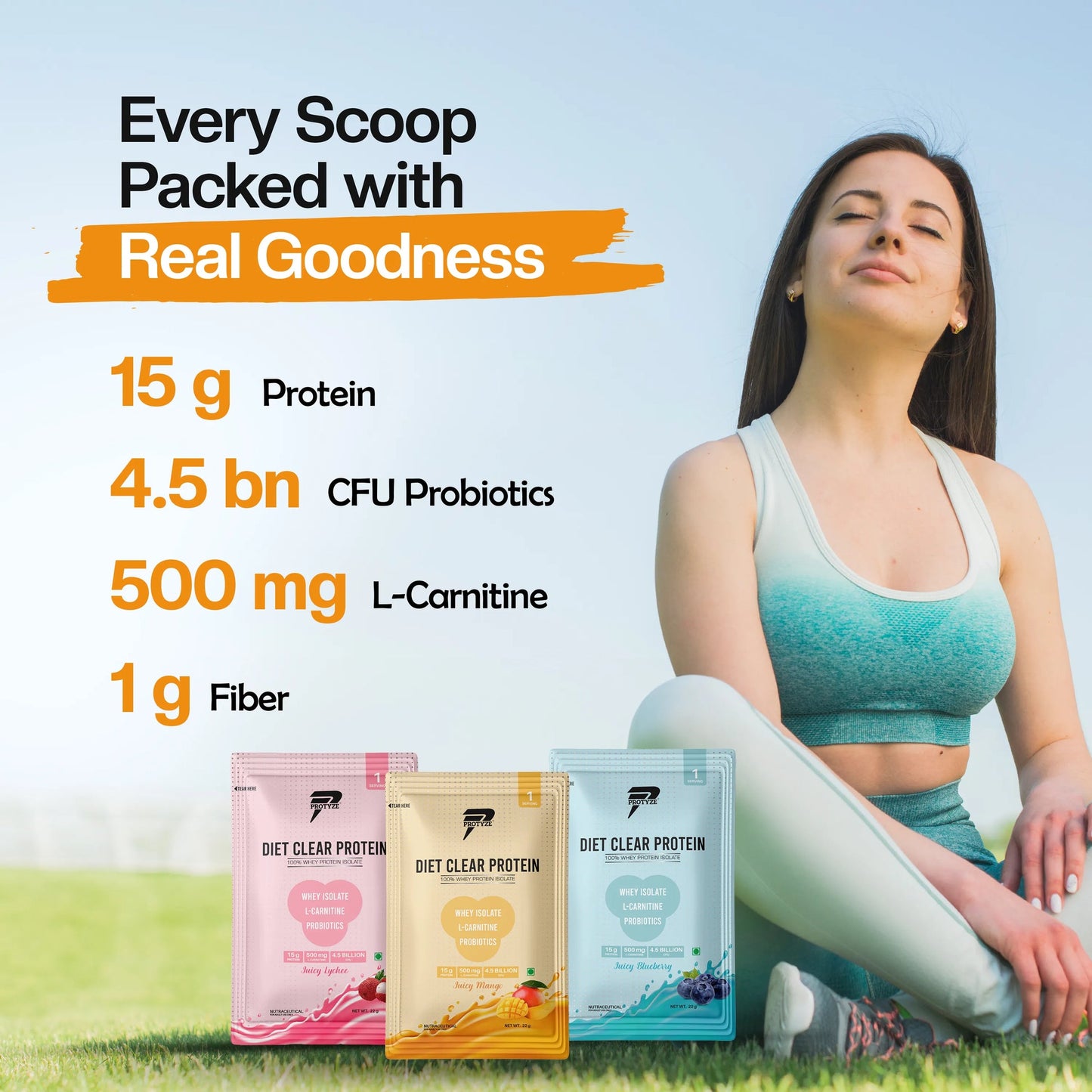 Protyze Clear Whey Assorted Combo - (Anytime + Diet + Nitro + Hydra + Hydra-X + Shaker) + 1 serving free