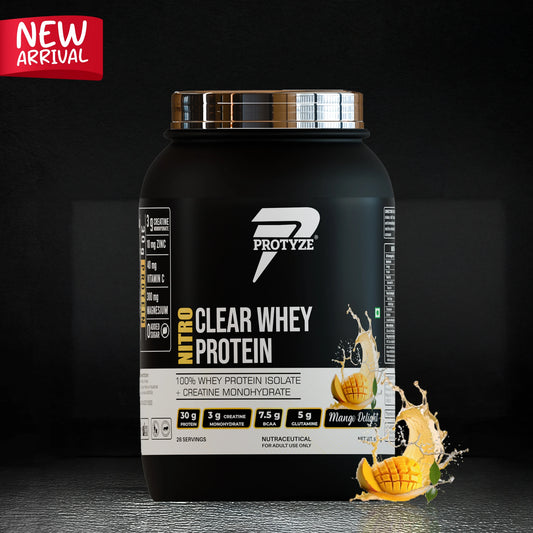 Nitro Clear Whey Protein Isolate, Mango Delight 26 Servings Jar