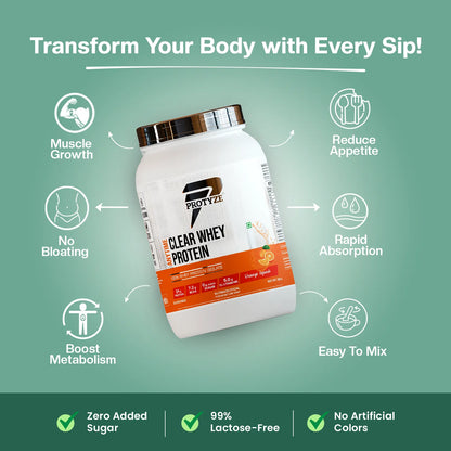 Anytime Clear Whey Protein Isolate, Orange Squash (30 Servings)