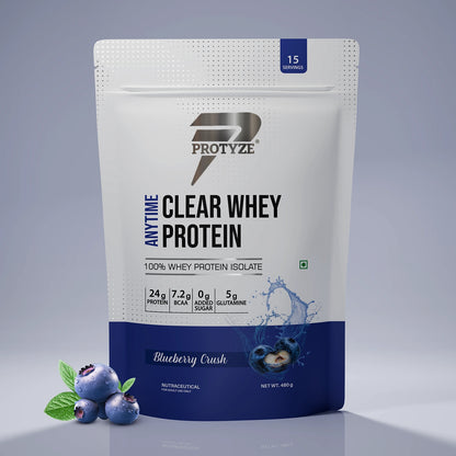 Anytime Clear Whey Protein Isolate, Blueberry Crush 15 Servings