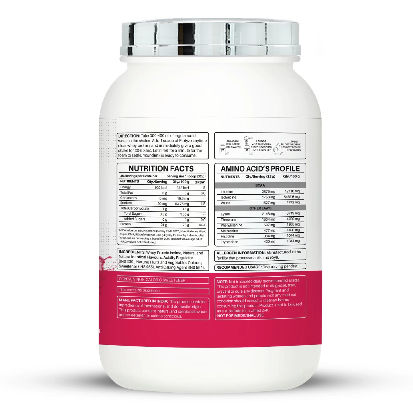 Anytime Clear Whey Protein Isolate, Lychee Martini (30 Servings)
