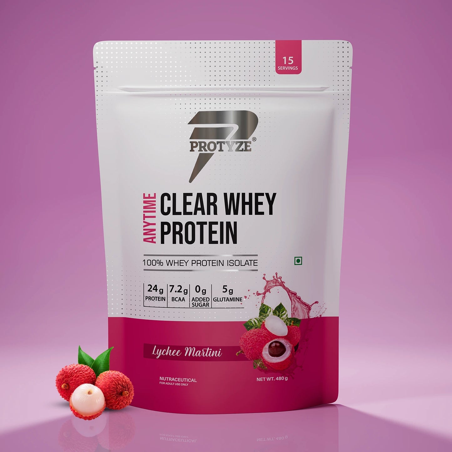 Anytime Clear Whey Protein Isolate, Lychee Martini 15 Servings