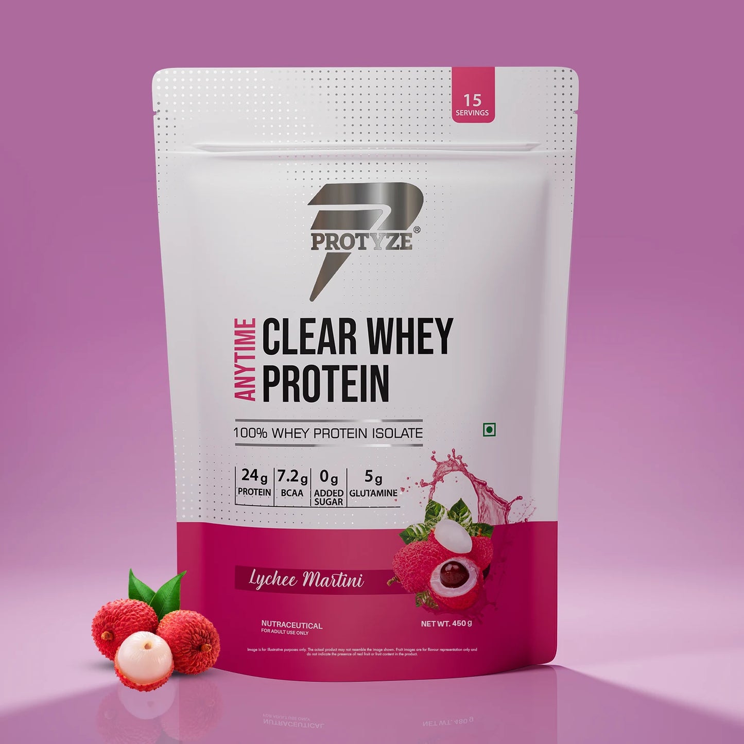 Anytime Clear Whey Protein Isolate, Lychee Martini 15 Servings