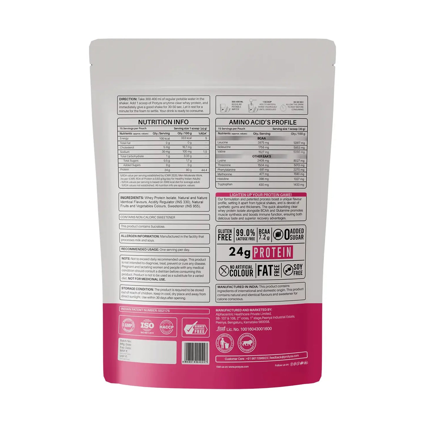 Anytime Clear Whey Protein Isolate, Lychee Martini 15 Servings