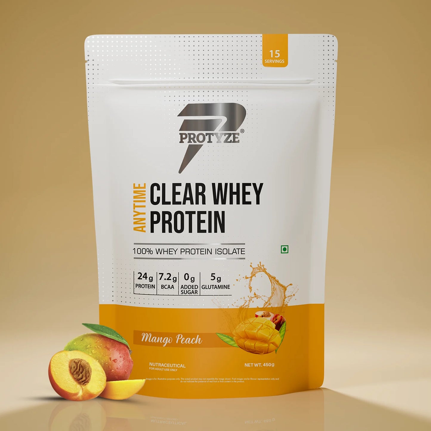 Anytime Clear Whey Protein Isolate, Mango Peach 15 Servings