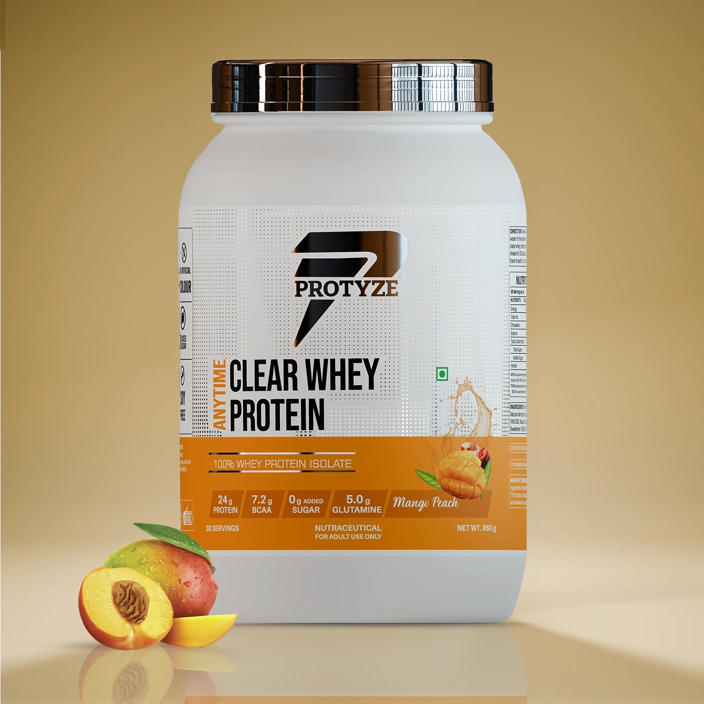 Anytime Clear Whey Protein Isolate, Mango Peach (30 Servings)