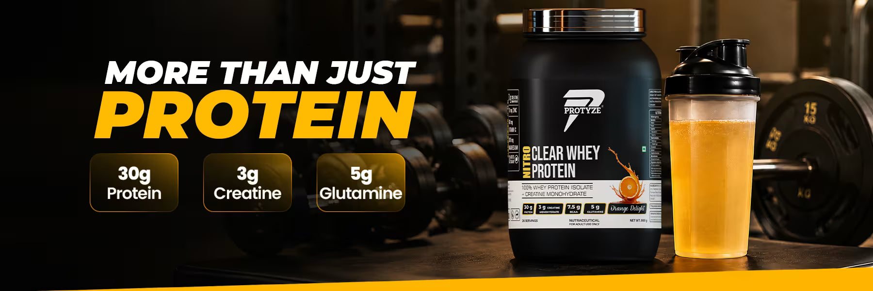 Clear protein with creatine monohydrate for muscle repair and recovery