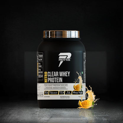 Nitro Clear Whey Protein Isolate, Mango Delight 26 Servings Jar