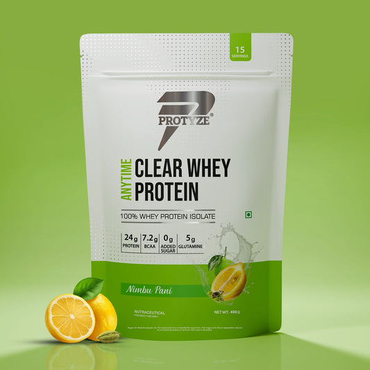 Anytime Clear Whey Protein Isolate, Nimbu Pani 15 Servings