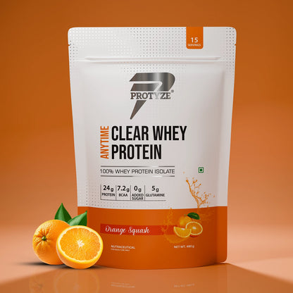 Anytime Clear Whey Protein Isolate, Orange Squash 15 Servings