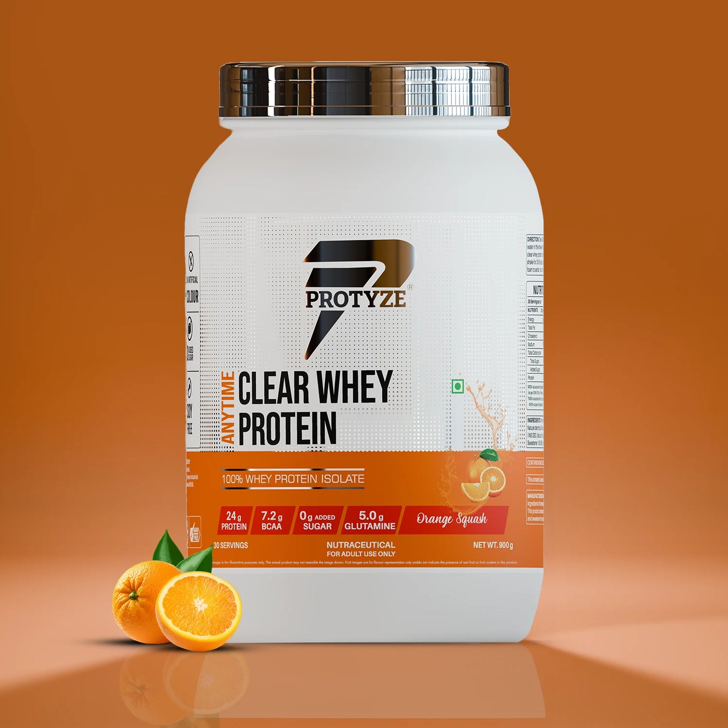 Anytime Clear Whey Protein Isolate, Orange Squash (30 Servings)
