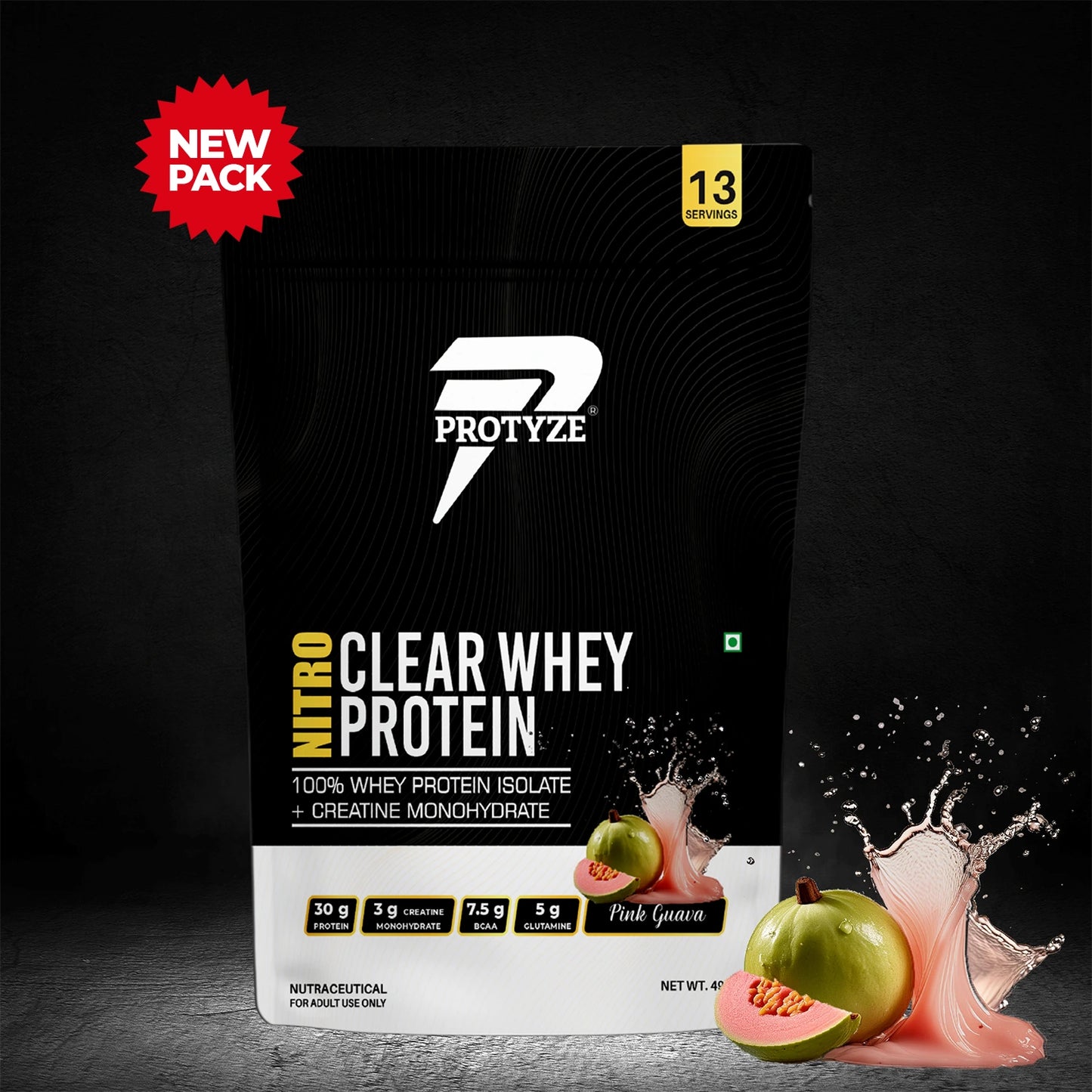 Nitro Clear Whey Protein, Pink Guava 13 Servings