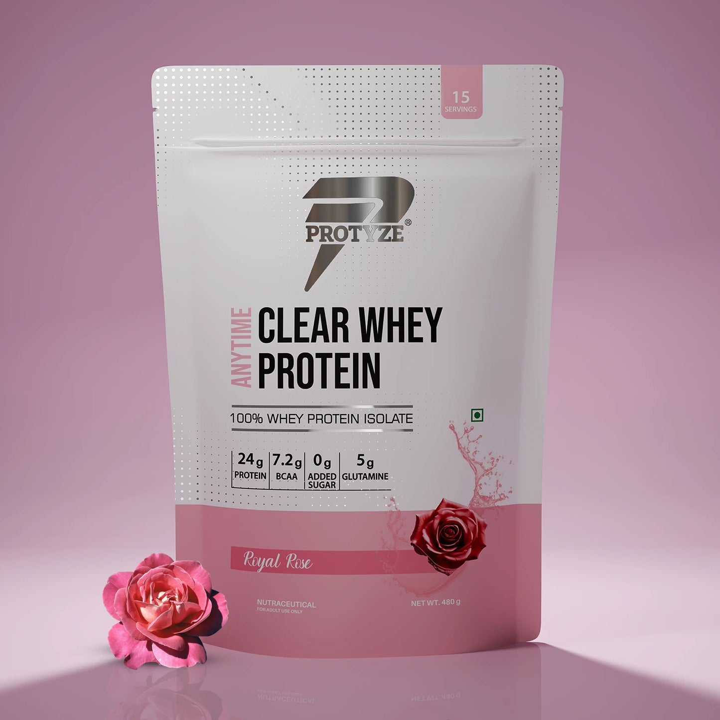 Anytime Clear Whey Protein Isolate, Royal Rose (15 Servings)