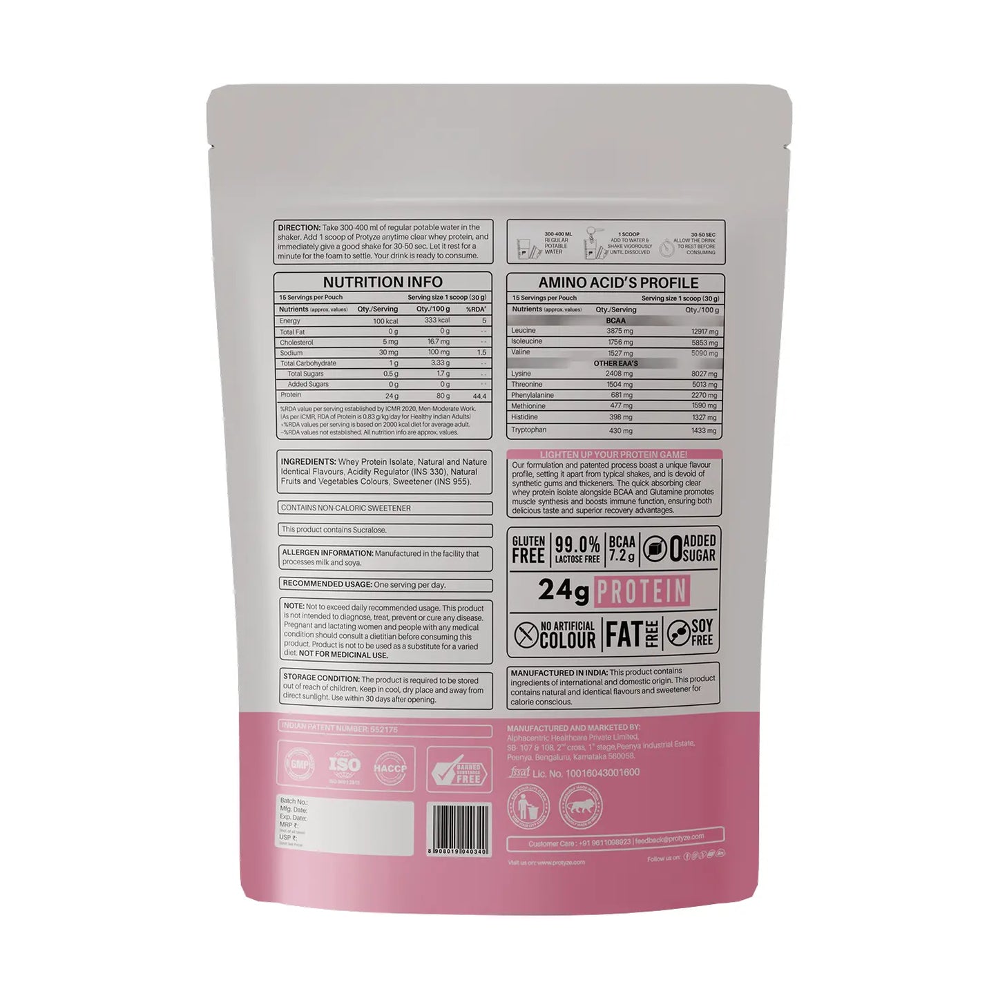 Anytime Clear Whey Protein Isolate, Royal Rose (15 Servings)
