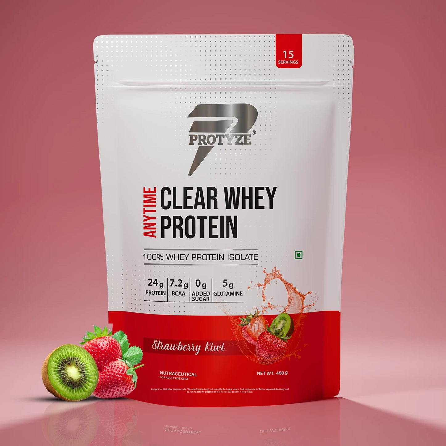 Anytime Clear Whey Protein Isolate, Strawberry Kiwi 15 Servings