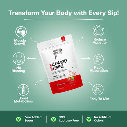 Anytime Clear Whey Protein, Strawberry Kiwi + Tritan Shaker with Breaker Ball.