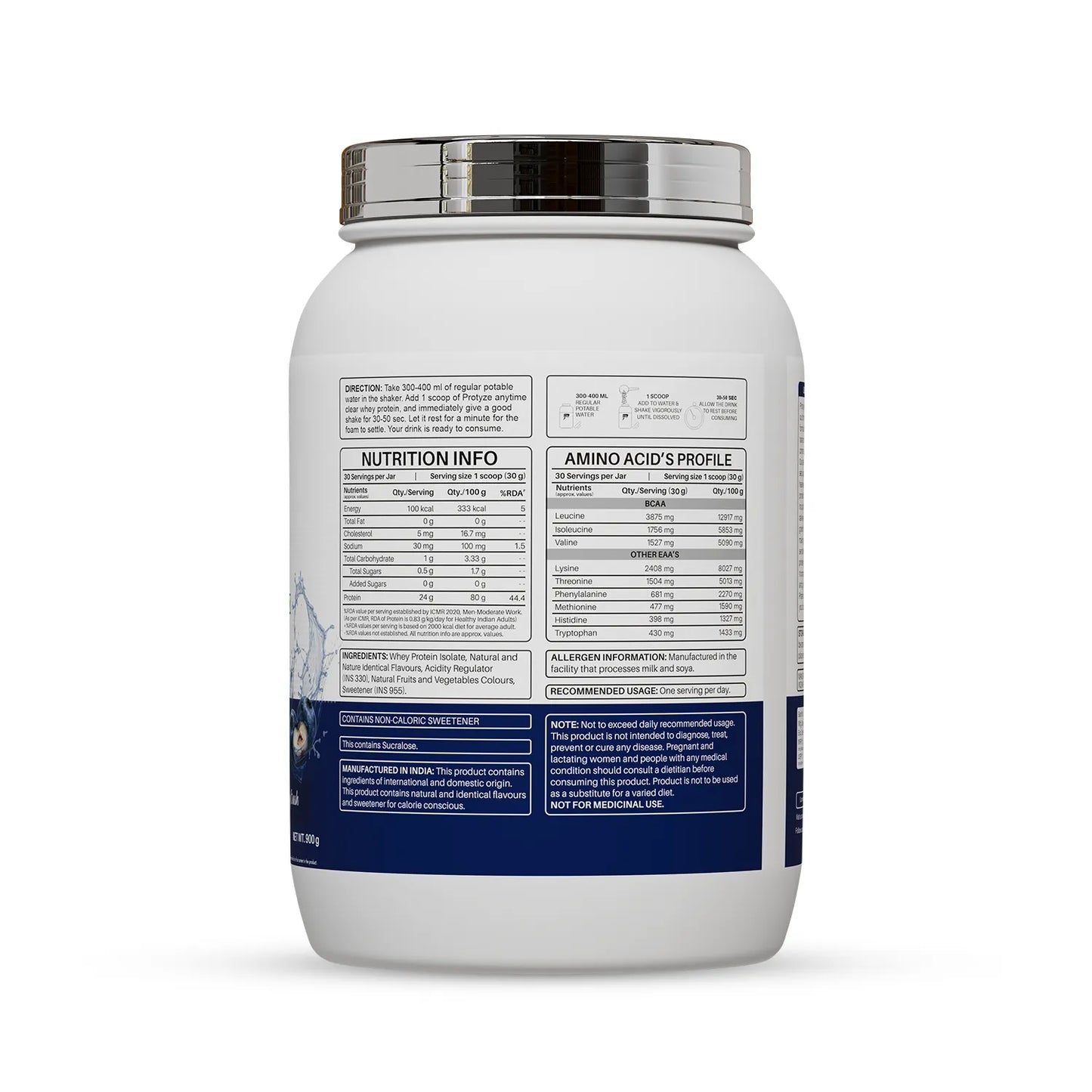 Anytime Clear Whey Protein Isolate, Blueberry Crush (30 Servings)