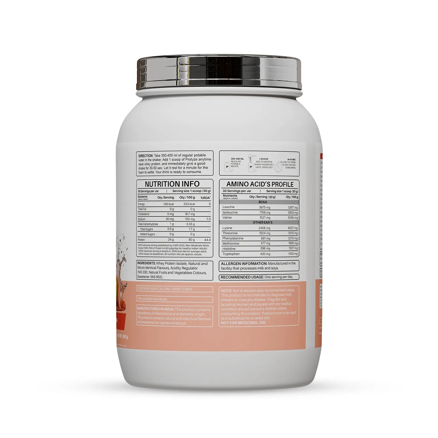 Anytime Clear Whey Protein Isolate, Pink Guava (30 Servings)