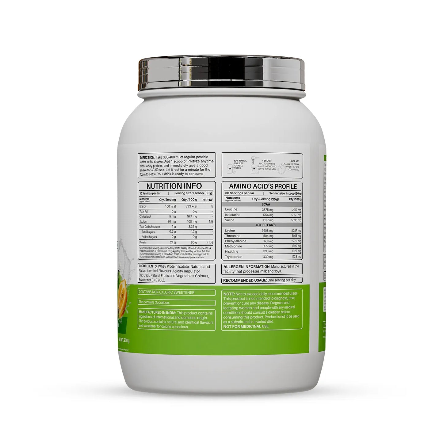 Anytime Clear Whey Protein Isolate, Nimbu Pani (30 Servings)