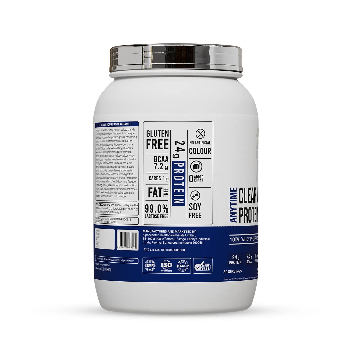Anytime Clear Whey Protein Isolate, Blueberry Crush (30 Servings)