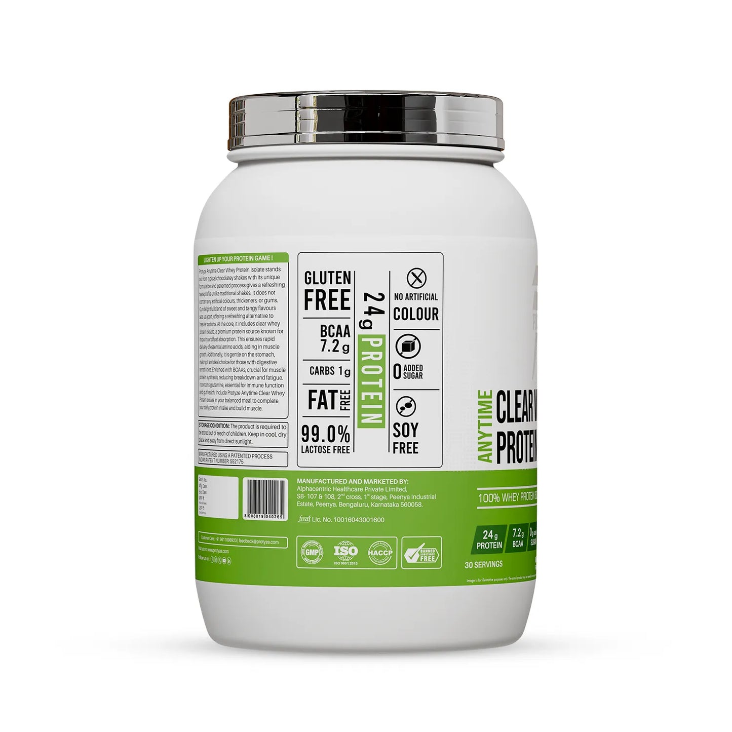 Anytime Clear Whey Protein Isolate, Nimbu Pani (30 Servings)