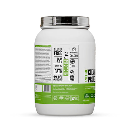 Anytime Clear Whey Protein Isolate, Nimbu Pani (30 Servings)