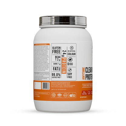 Anytime Clear Whey Protein Isolate, Orange Squash (30 Servings)