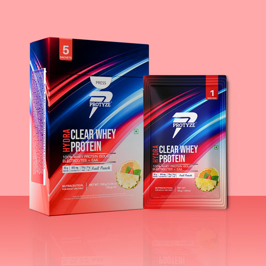 Hydra Clear Whey Protein, Fruit Punch ( Pack of 15 Sachets )