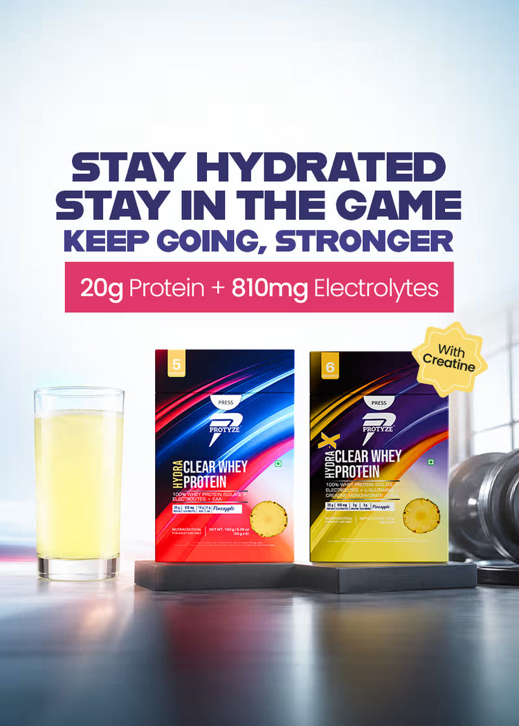 Clear protein with electrolytes for hydration and recovery