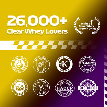 Hydra-X Clear Whey Protein, Lemon Lime ( Pack of 12 Sachets )