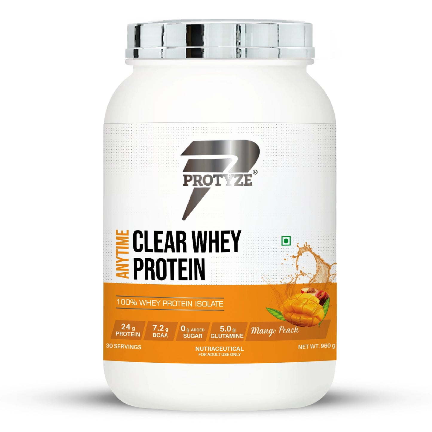Anytime Clear Whey Protein Isolate, Mango Peach (30 Servings)