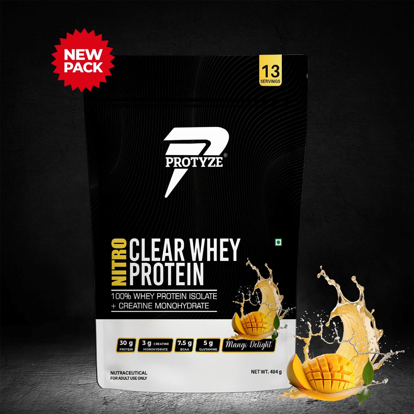Nitro Clear Whey Protein, Mango Delight 13 Servings