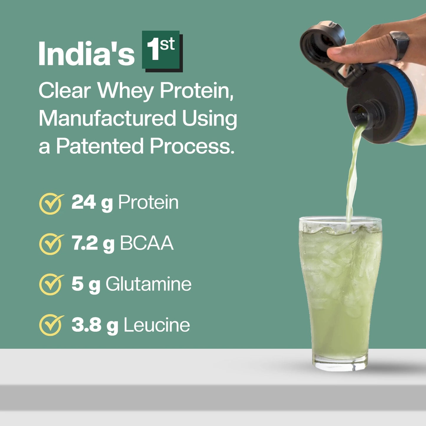 Anytime Clear Whey Protein Isolate, Nimbu Pani 15 Servings